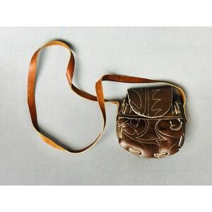 Vintage Small Leather‎ Pouch With Strap